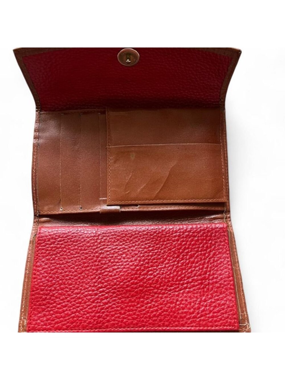 Dooney & Bourke Red Bifold Leather Wallet Preppy Vintage Americana Luxury Cute - Picture 6 of 7